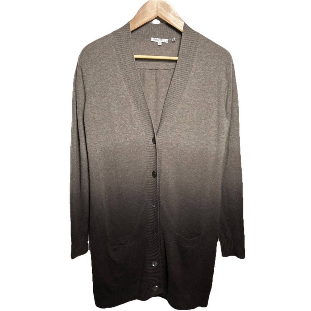 Vince Ombre Beige‎ Brown Degrade 100% Cashmere Sweater Women's Size Small